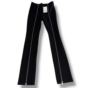 Zara Black Trousers with Silver ZippersZara Black Trousers with Silver Zippers